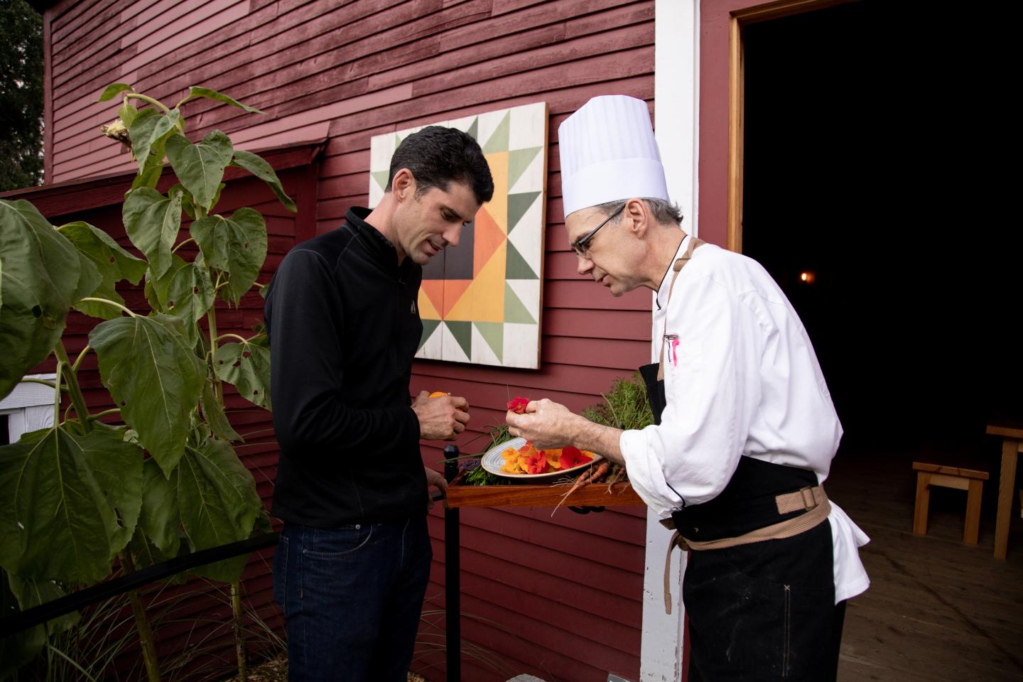 Ben and Chef at Kelly Way Gardens