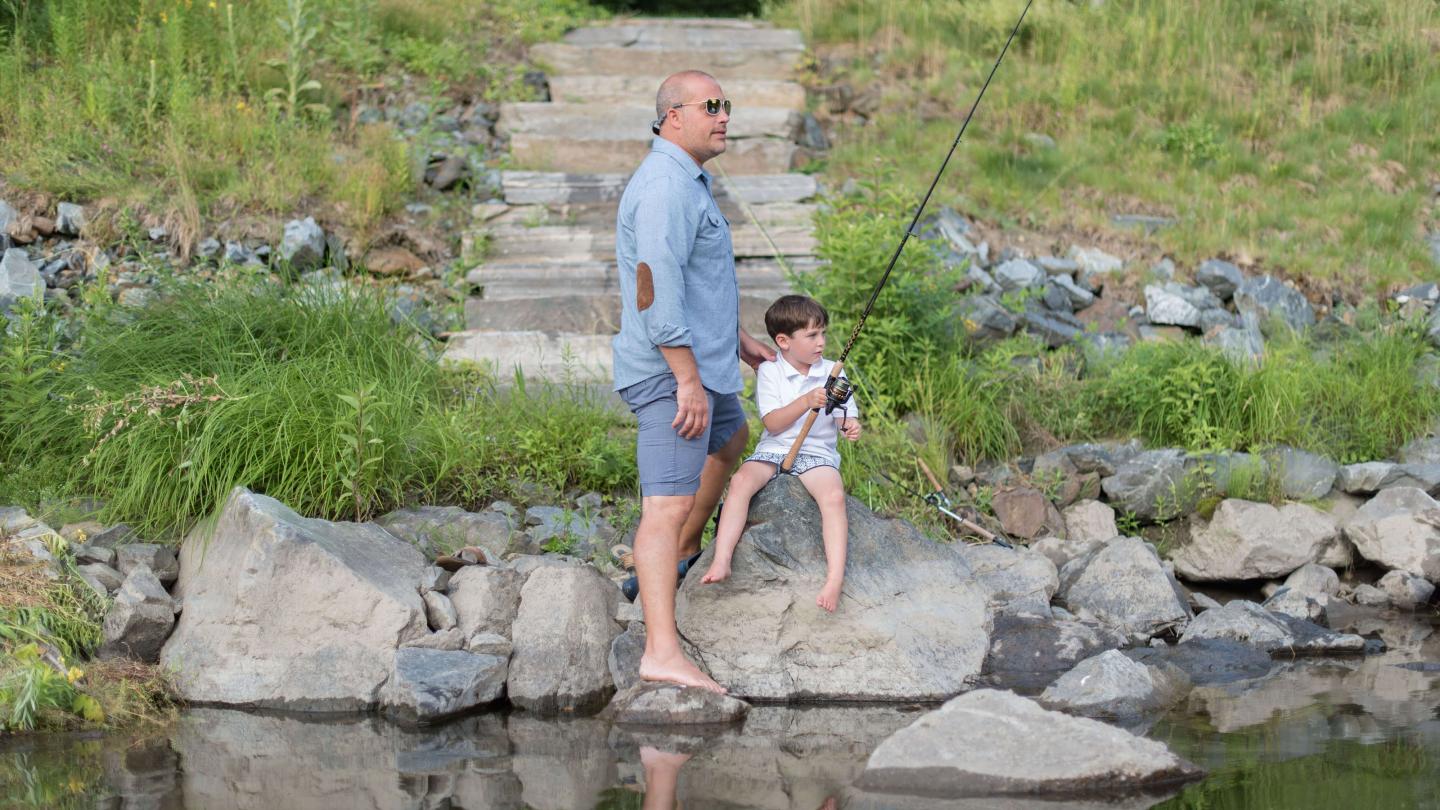 Father & son fishing