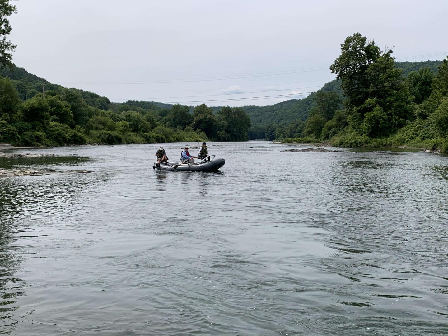 River Raft Fishing