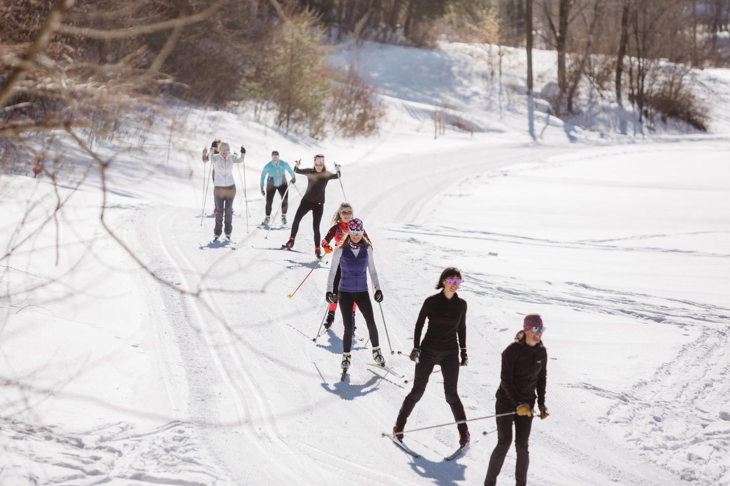 Women Skate Skiing