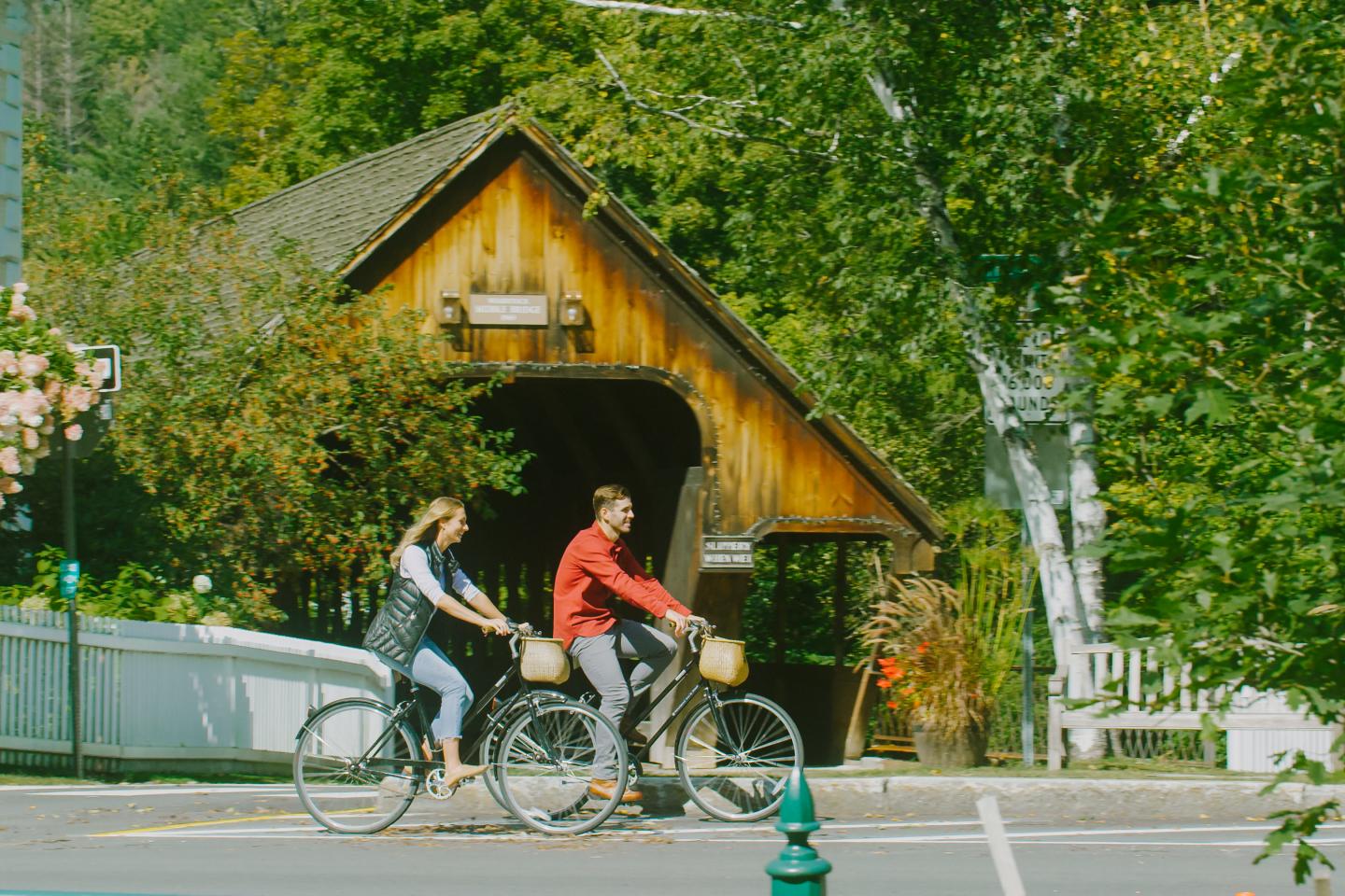 Biking by the Covered Bridge