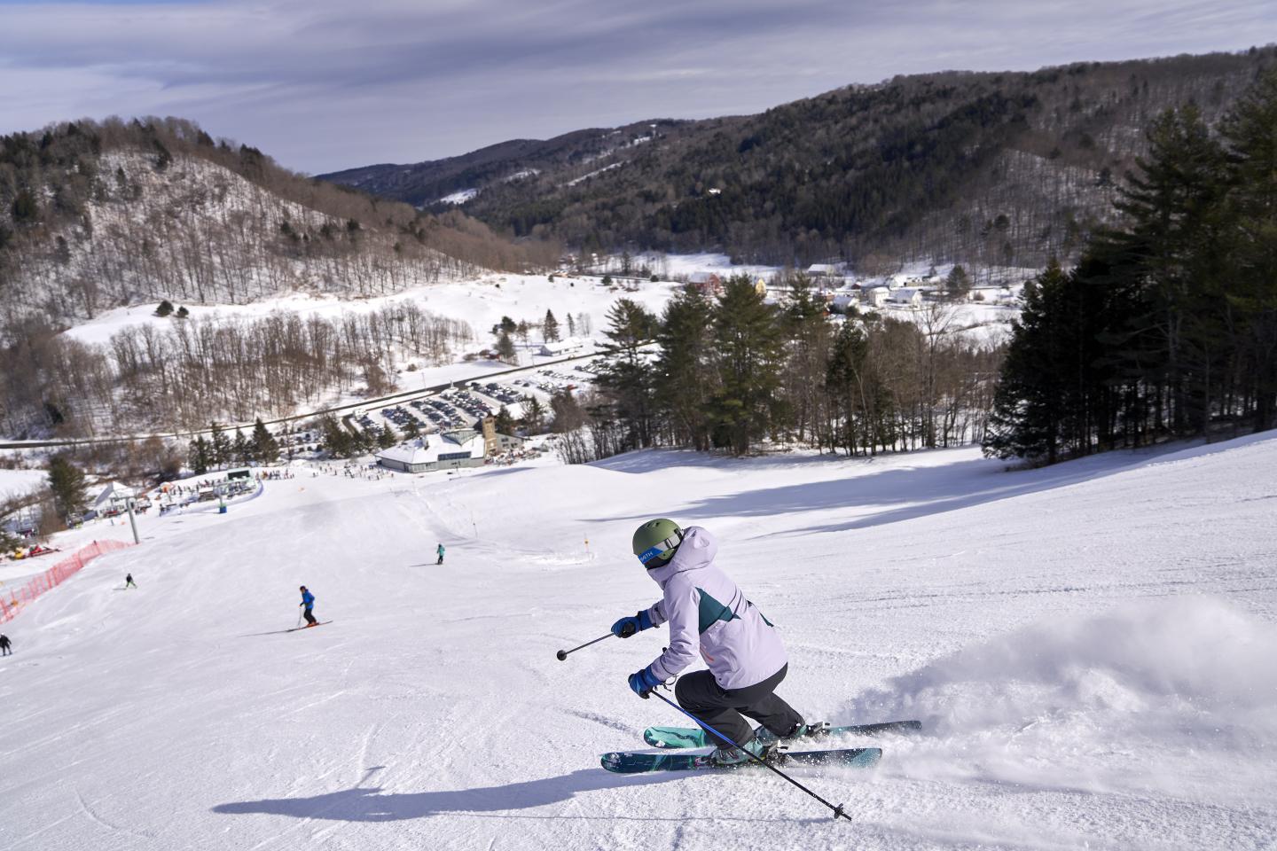 Saskadena Six Downhill Skier on The Face