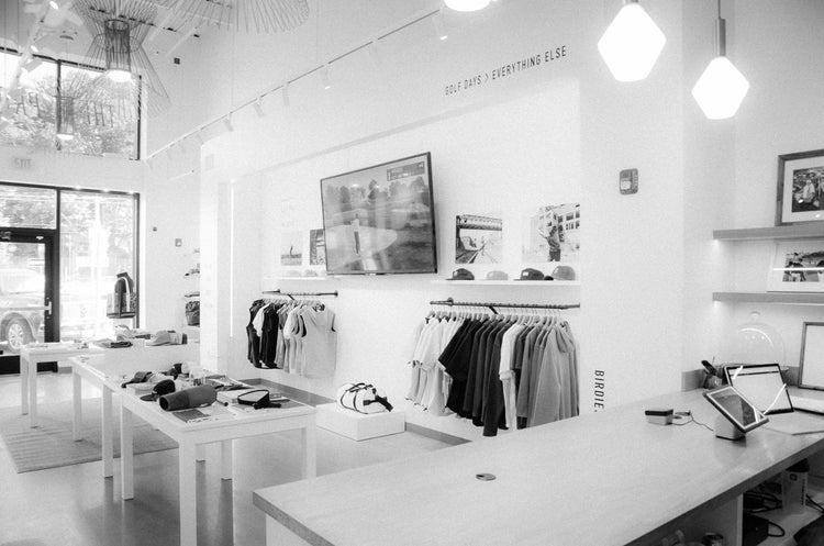 Solo Golf apparel inside the shop