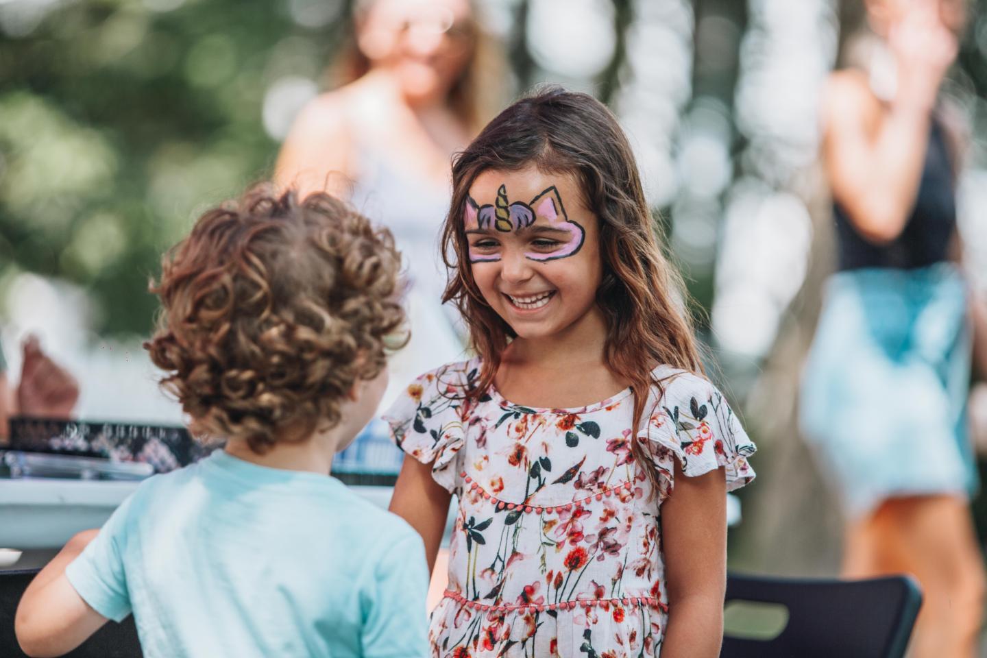 Girl with Unicorn face paint 