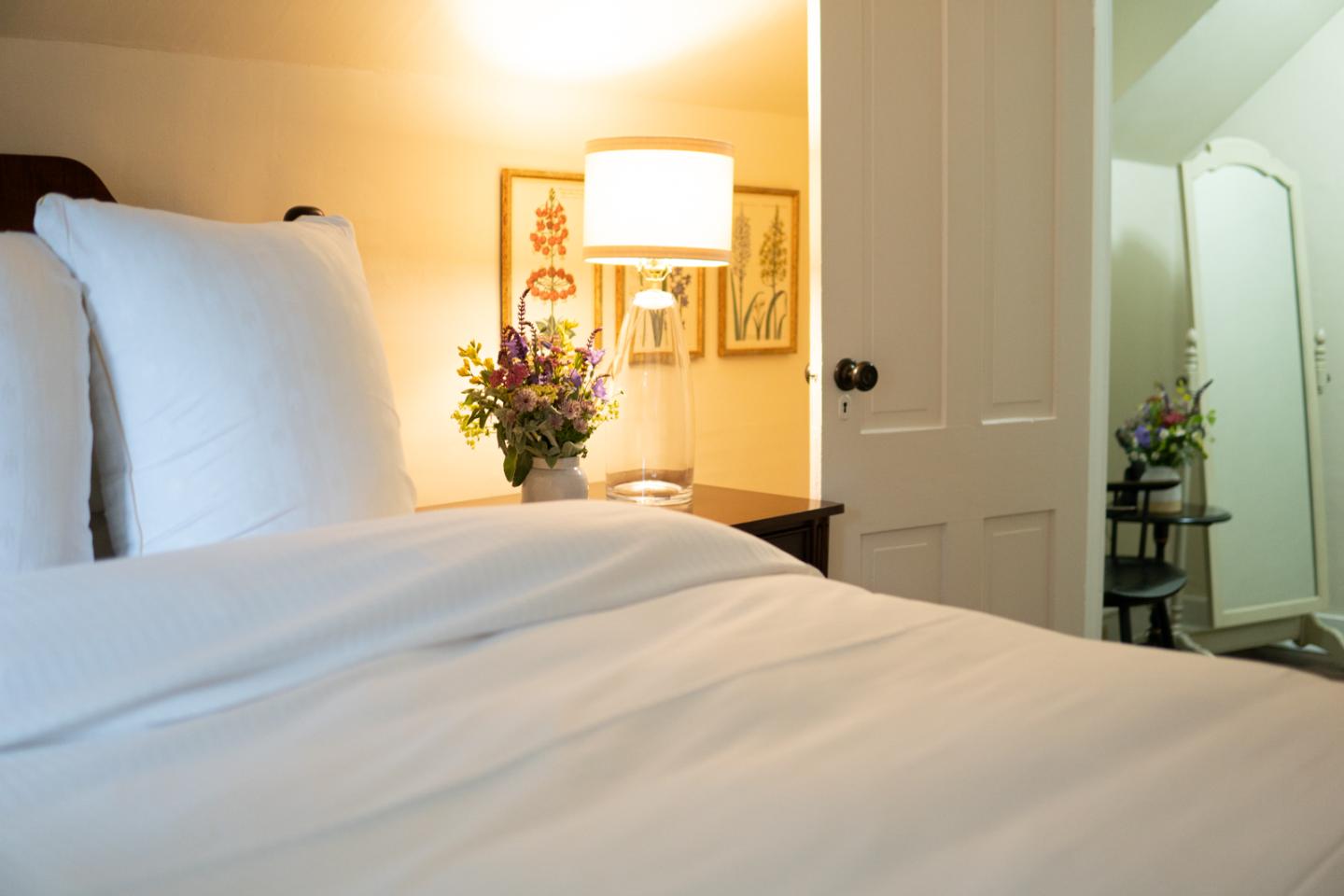 Morgan House Queen Bedroom with View into the Hallway