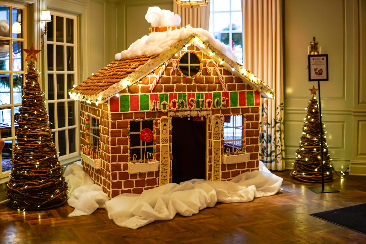 Large Gingerbread House in the Lobby