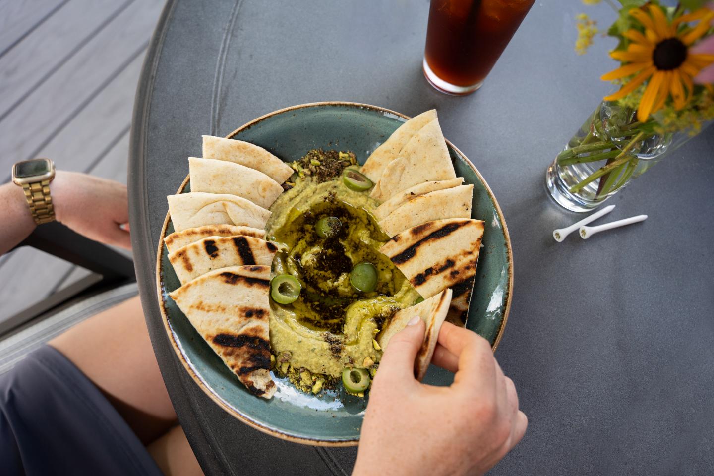 Hummus Plate from above