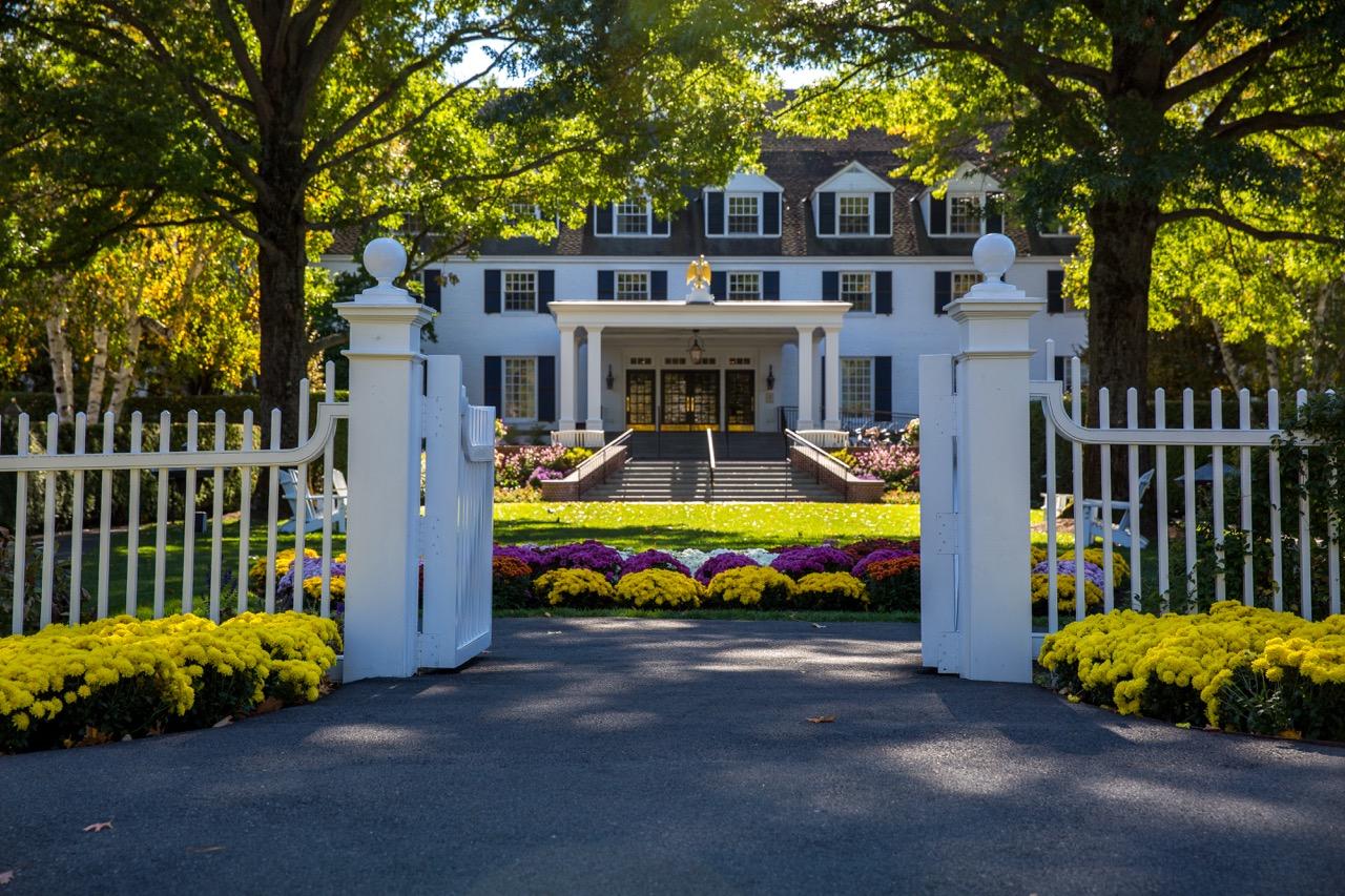 Mums at the front of the Inn