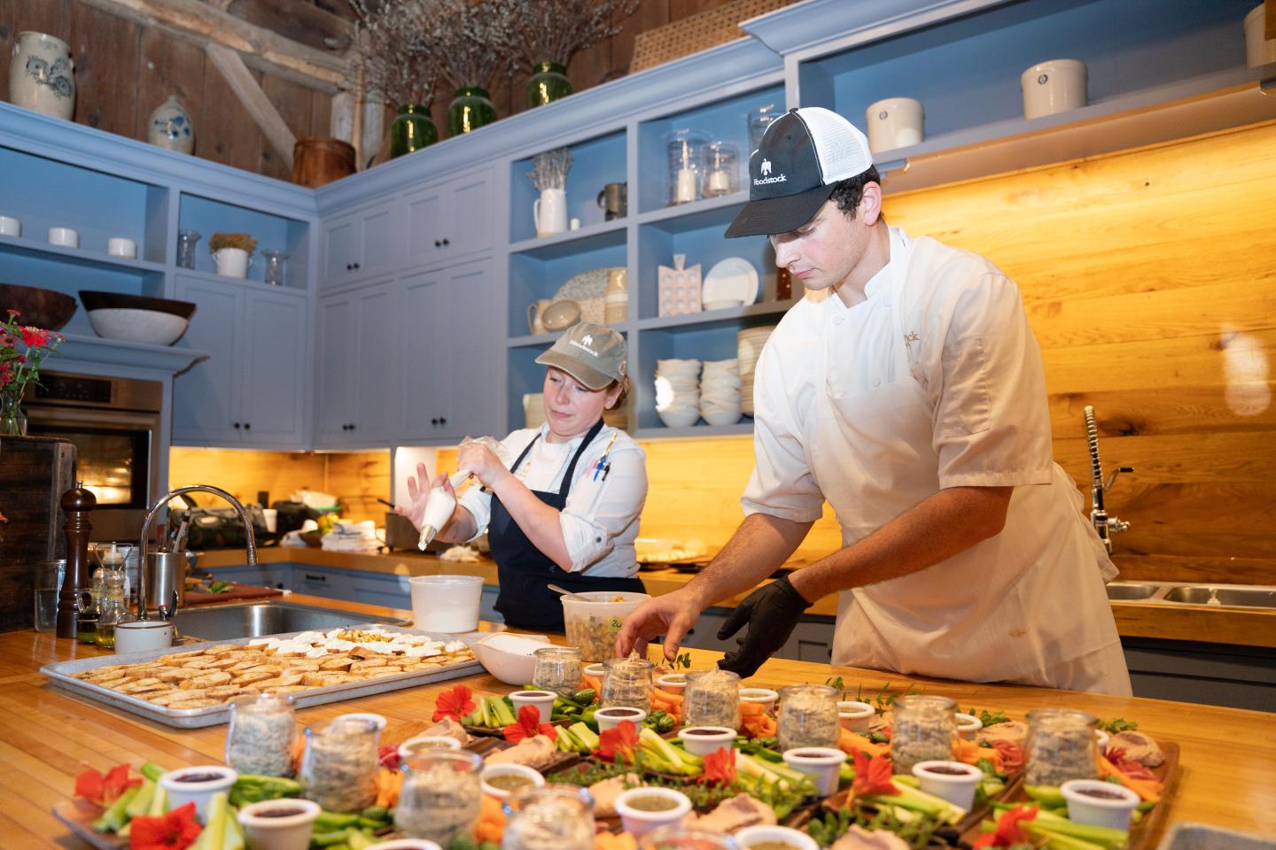 Two Chefs plate appetizer boards in the Red Barns