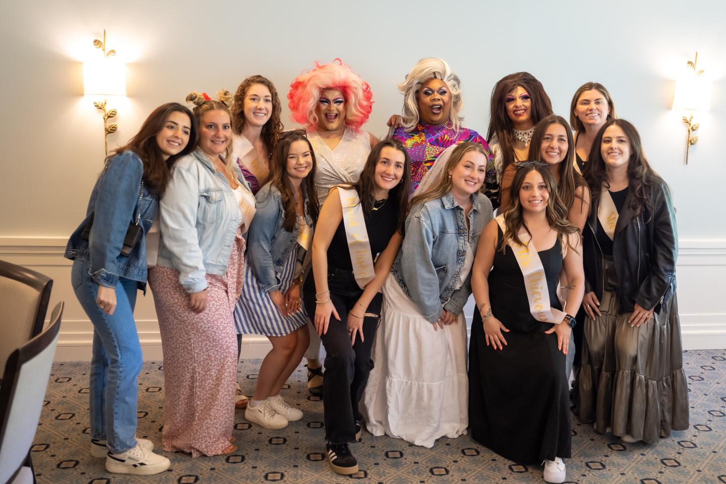 Drag Queens with a Bachelorette Party